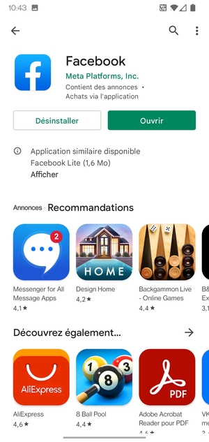 Sélectionnez Ouvrir