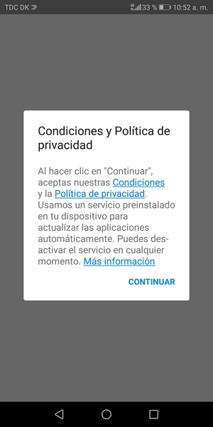 Seleccione CONTINUAR