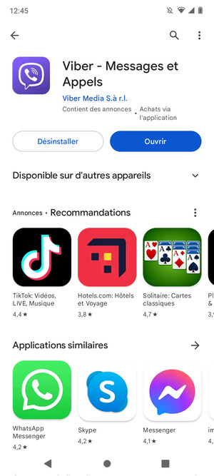Sélectionnez Ouvrir