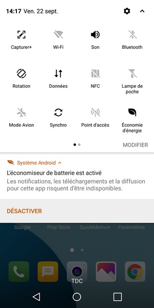 Activer le Économie d'énergie