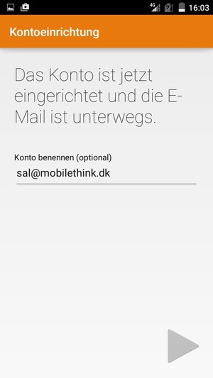 Geben Sie Ihrem Konto einen Namen und wählen Sie Weiter