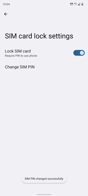Your SIM PIN has been changed