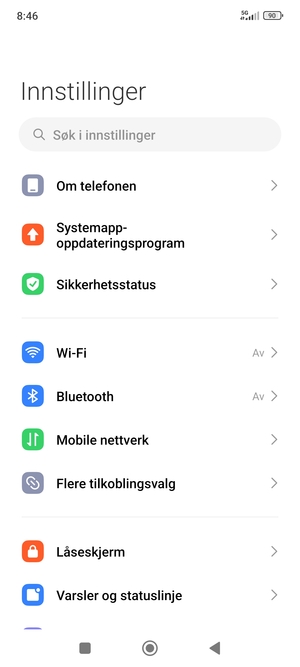 Velg Flere tilkoblingsvalg