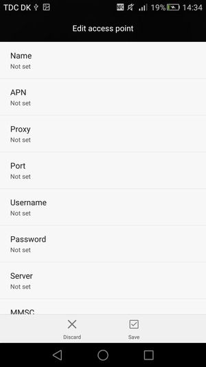 Enter MMS information