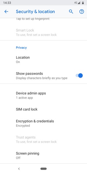 Select SIM card lock