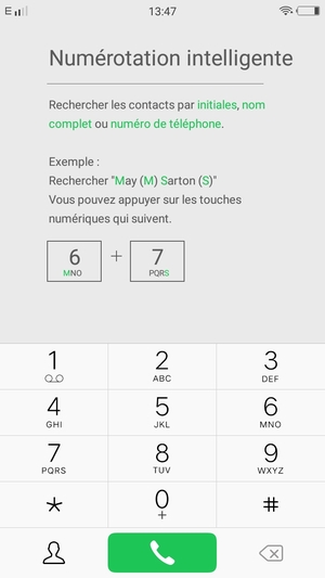 Appuyez longuement sur le numéro 1