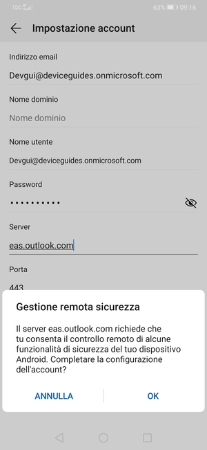 Seleziona OK