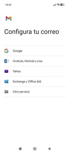 Seleccione Exchange y Office 365