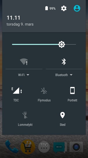 Slå av Wi-Fi og Bluetooth