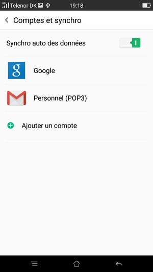 Sélectionnez Google