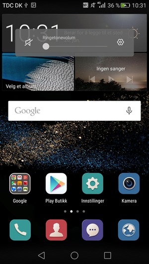 Trykk en gang til for lydløs modus