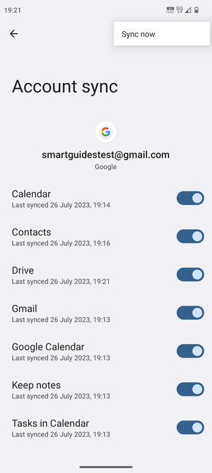 Select Sync now
