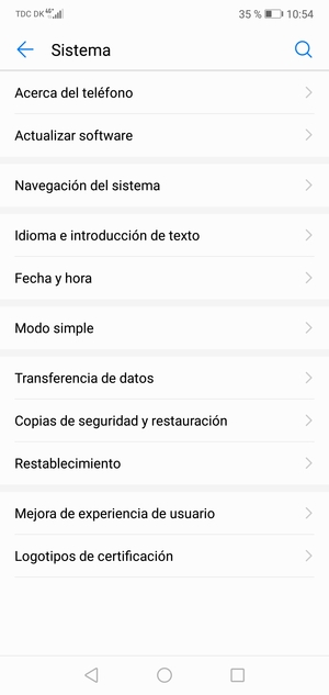 Desplácese y seleccione Actualizar software
