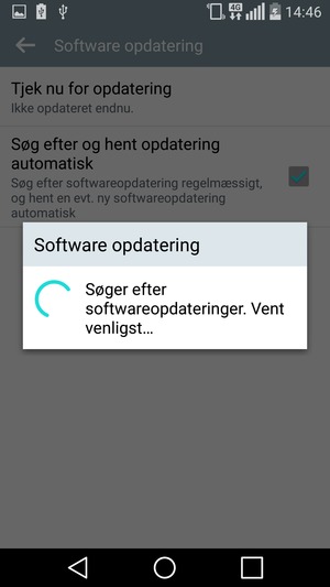 Afvent at søgningen er afsluttet
