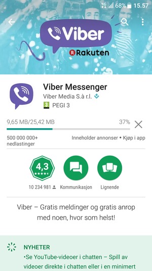 Vent til installasjonen er ferdig