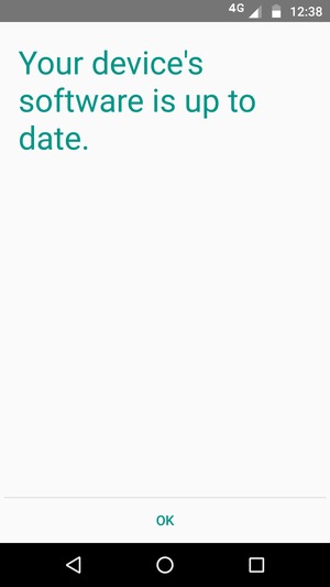 If your phone is up to date, select OK
