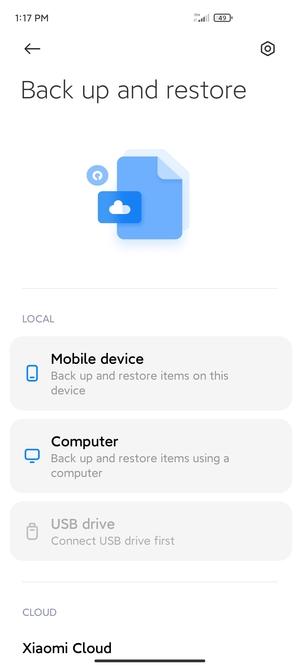 Select Mobile device