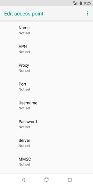 Enter MMS information