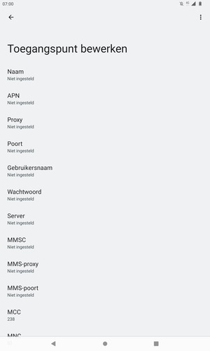 Voer internetgegevens in