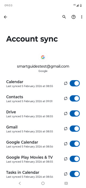 Make sure Contacts is selected