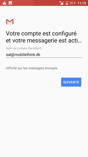 Donnez un nom à votre compte et sélectionnez SUIVANTE