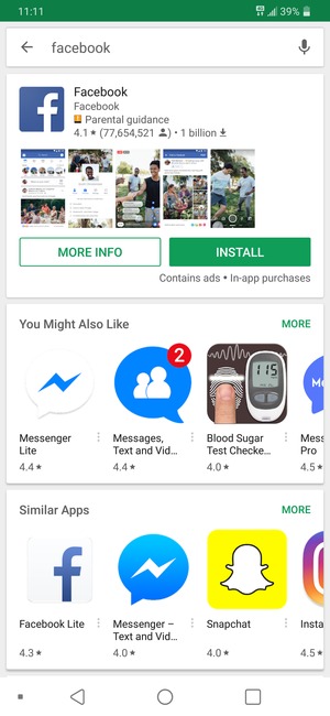 Select the app