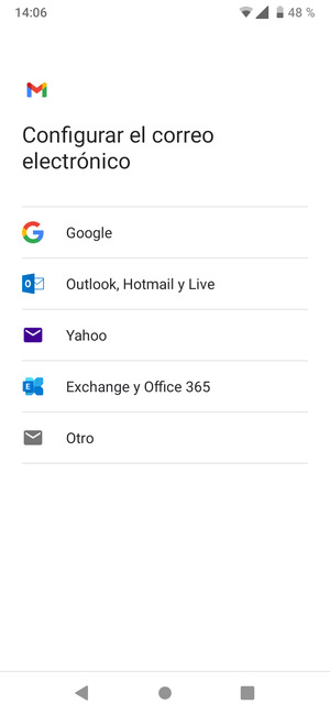 Seleccione Exchange y Office 365