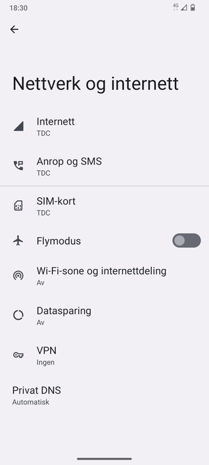 Velg Wi-Fi-sone og internettdeling