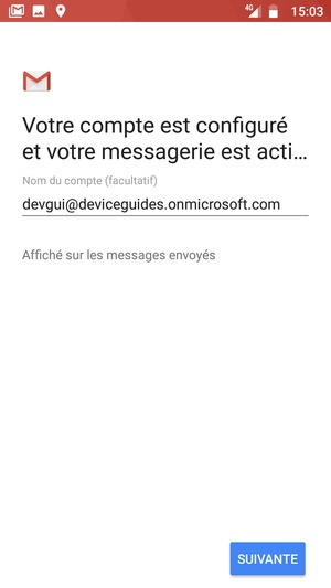 Donnez un nom à votre compte et sélectionnez SUIVANTE