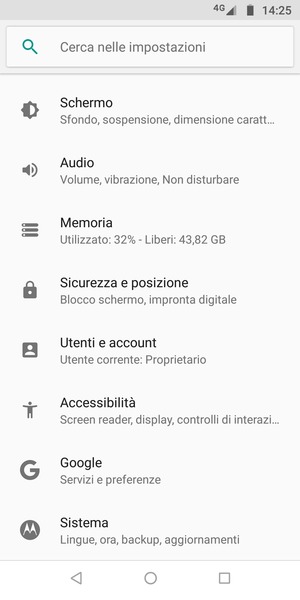 Scorri e seleziona Utenti e account