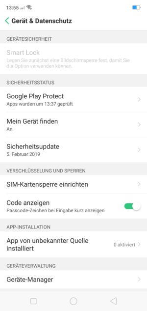 Wählen Sie SIM-Kartensperre einrichten