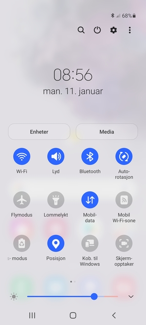 Slå av Wi-Fi og Bluetooth