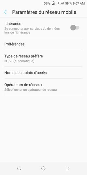 Sélectionnez Noms des points d'accès