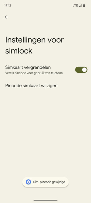 Uw SIM-pincode is gewijzigd
