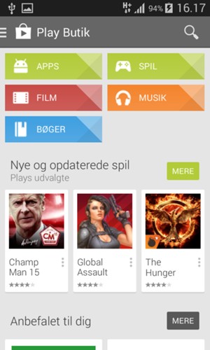 Vælg Søg-knappen
