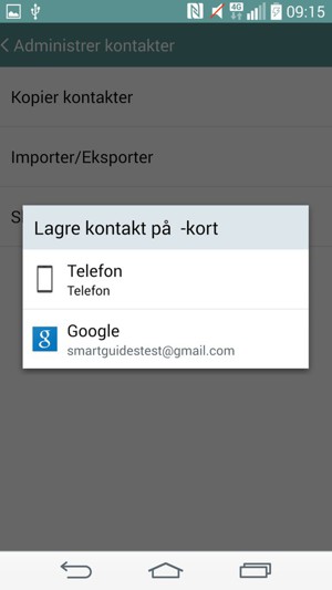 Velg din Google-konto