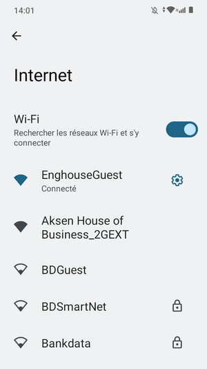 Vous êtes maintenant connecté au réseau Wi-Fi