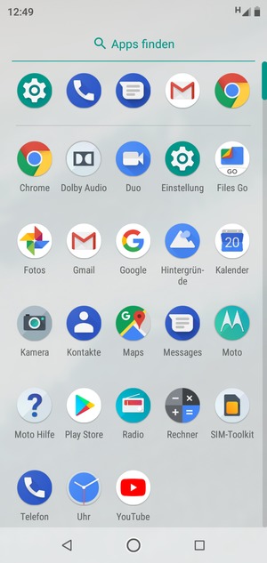 Wählen Sie Einstellung