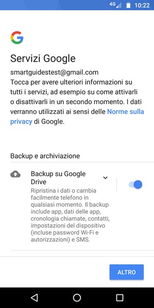 Seleziona ALTRO