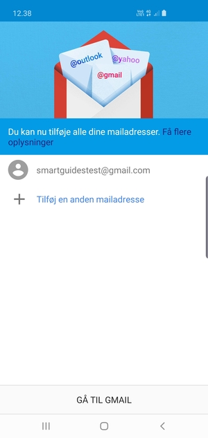 Vælg GÅ TIL GMAIL