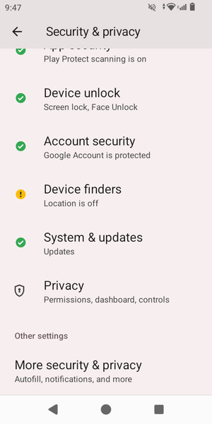 To change the PIN for the SIM card, go to the Security & privacy menu and scroll to and select More security & privacy