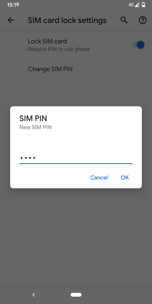 Enter your New SIM PIN and select OK