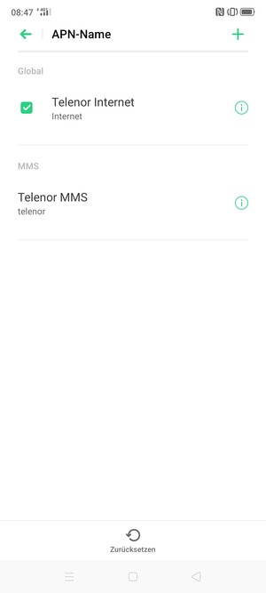 Ihr Handy ist nun für MMS eingerichtet