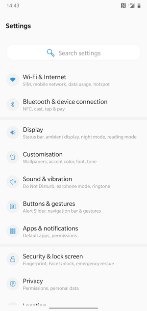 Select Wi-Fi & Internet