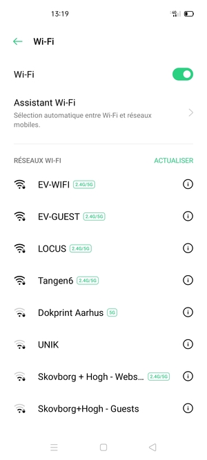 Sélectionnez le réseau sans fil auquel vous souhaitez vous connecter