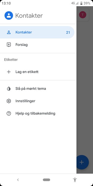 Velg Innstillinger