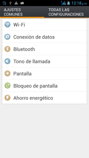 Seleccione TODAS LAS CONFIGURACIONES
