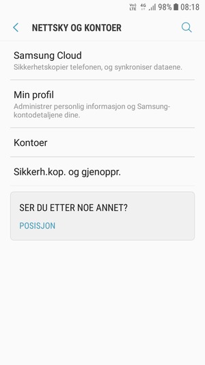 Velg Kontoer