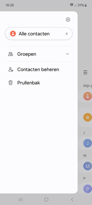 Selecteer Contacten beheren