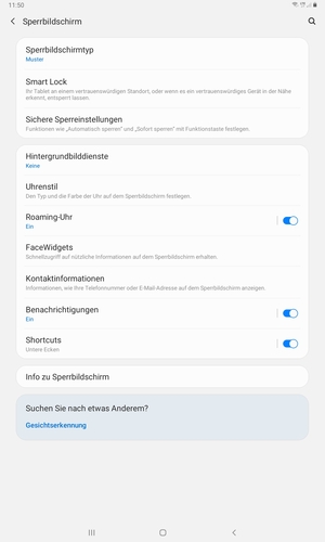 Ihr Tablet ist jetzt mit einer Bildschirmsperre gesichert